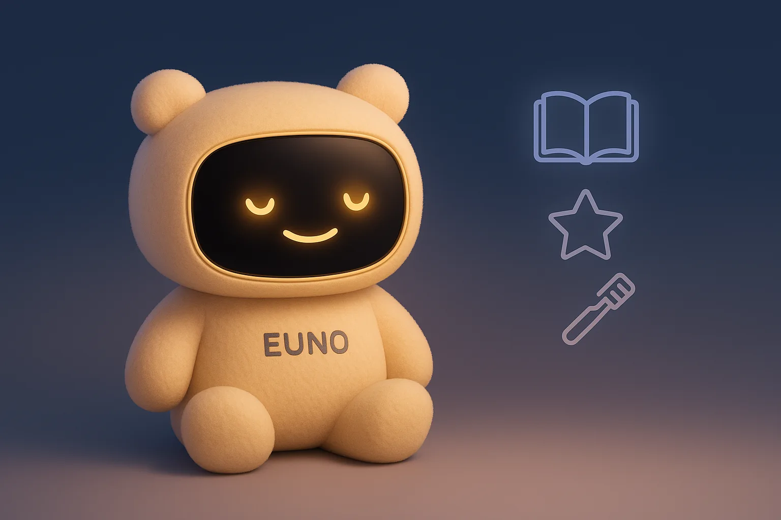 Euno, le compagnon intelligent, développe ses connaissances pour accompagner chaque enfant.